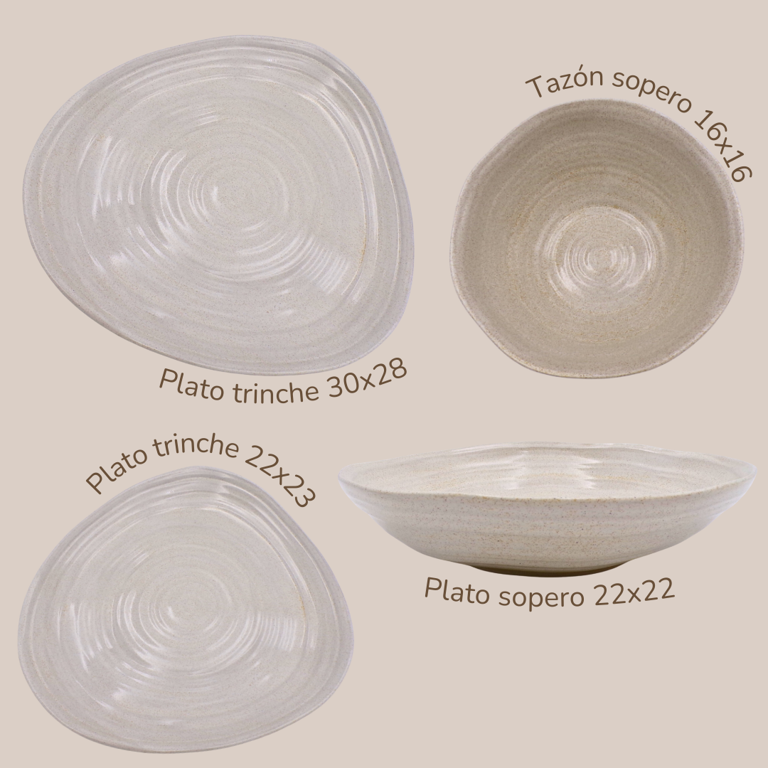 Vajilla Pera Beige