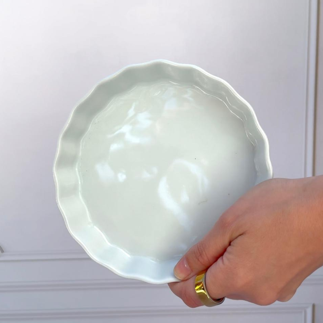 Plato Gratinar Circular Ondas