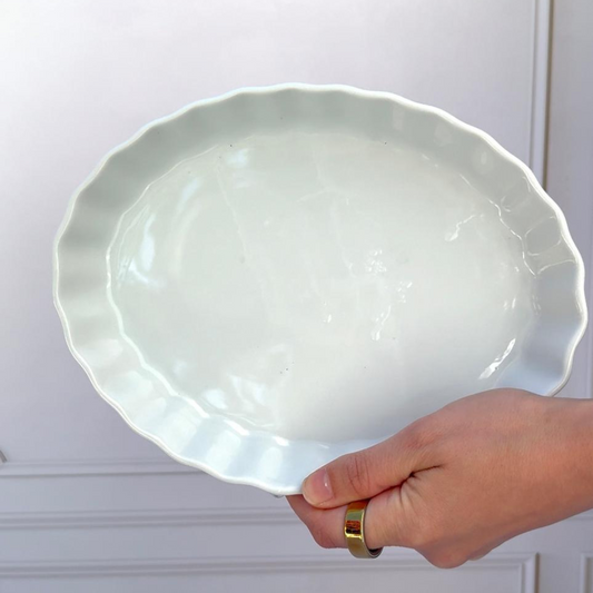 Plato Gratinar Oval Ondas
