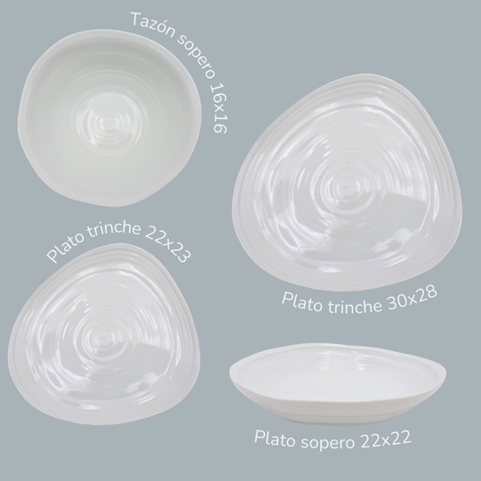 Vajilla Pera Blanca