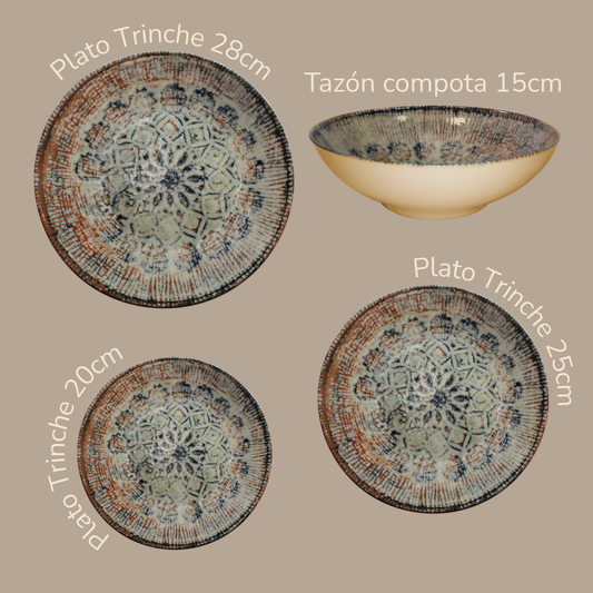 Vajilla Azores (para 4 o 6 personas)