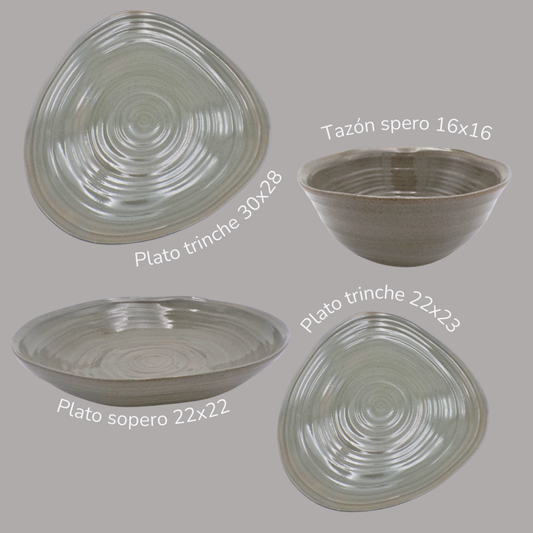 Vajilla Pera Gris