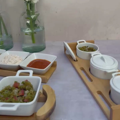 Juego de 3 bowls rect. c/tapa